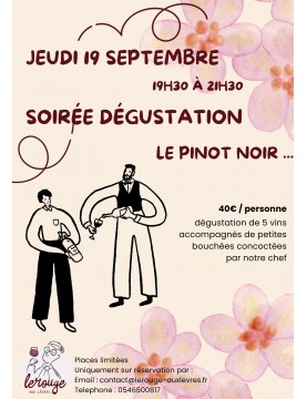 Degustation jeudi 19 septembre